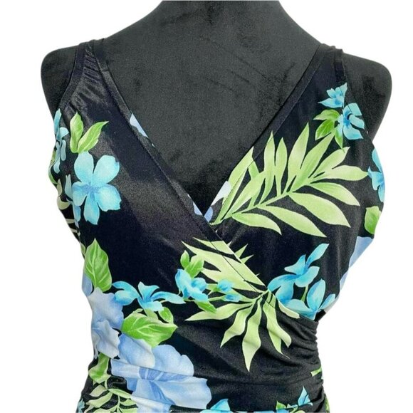 Miraclesuit Size 12 One Piece Swimsuit Ruched Slimming Flattering Floral - Picture 2 of 6